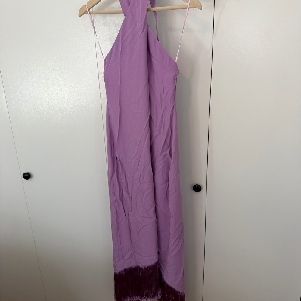 J. Crew Lavender Maxi Dress with Dark Hem - Picture 5 of 6